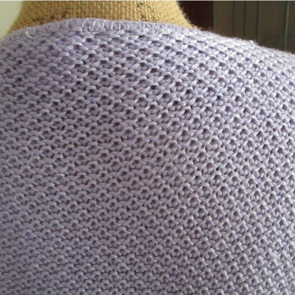 Vintage Cristin Stevens Lilac Knit Short Sleeve Sweater USA - Picture 14 of 16
